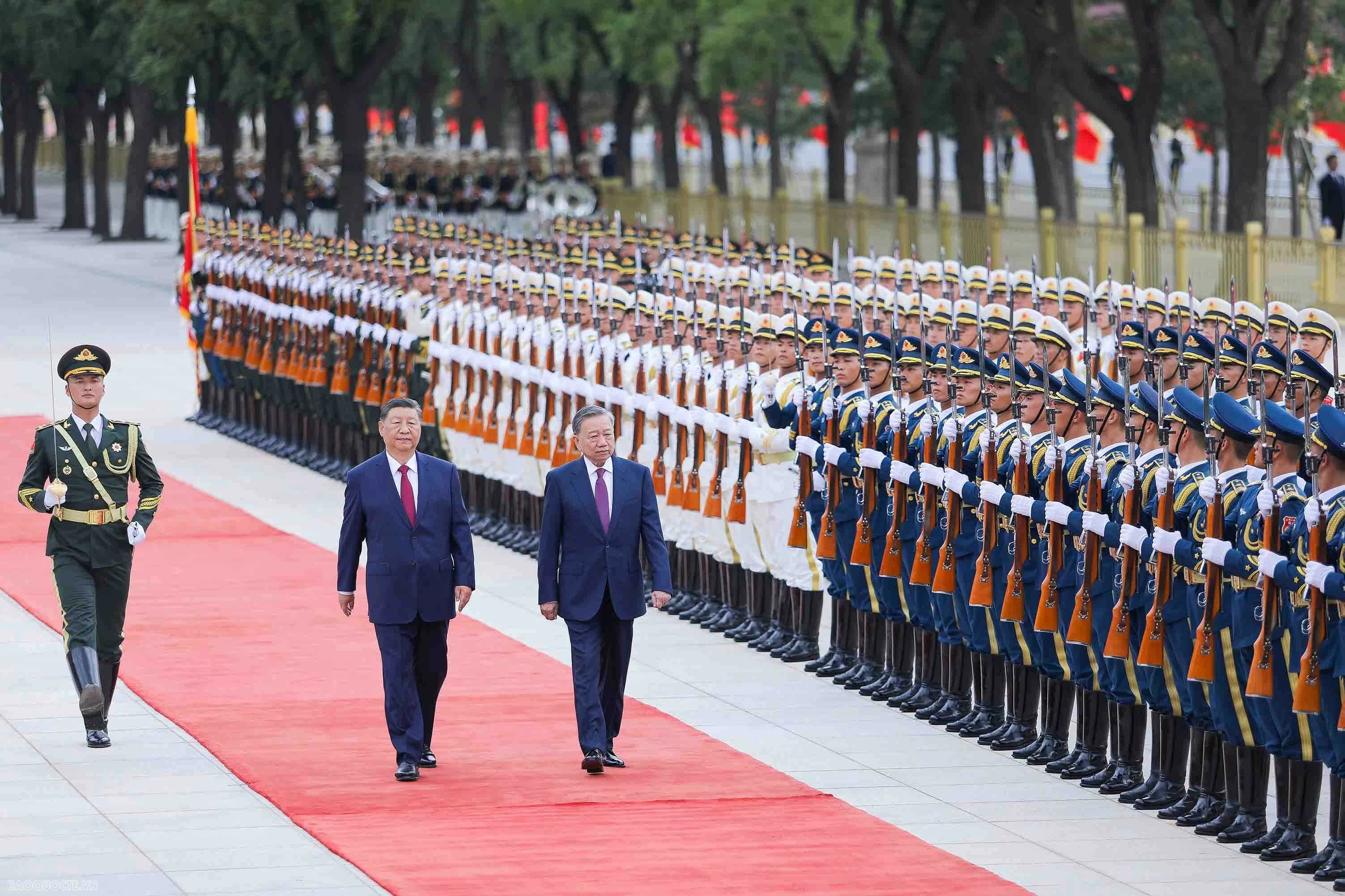 Trung Quốc bắn 21 phát đại bác chào mừng Tổng Bí thư, Chủ tịch nước Tô Lâm và Phu nhân thăm cấp Nhà nước