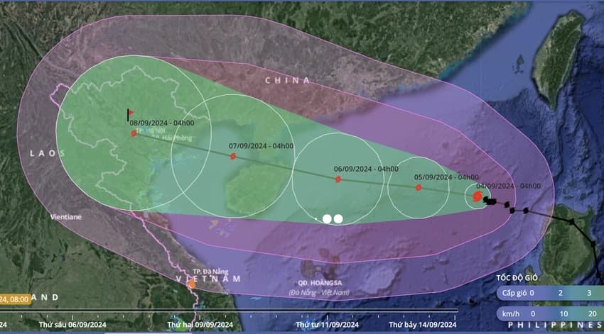 Bão số 3 tăng cấp liên tục, có thể thành siêu bão, ảnh hưởng trực tiếp đất liền Việt Nam