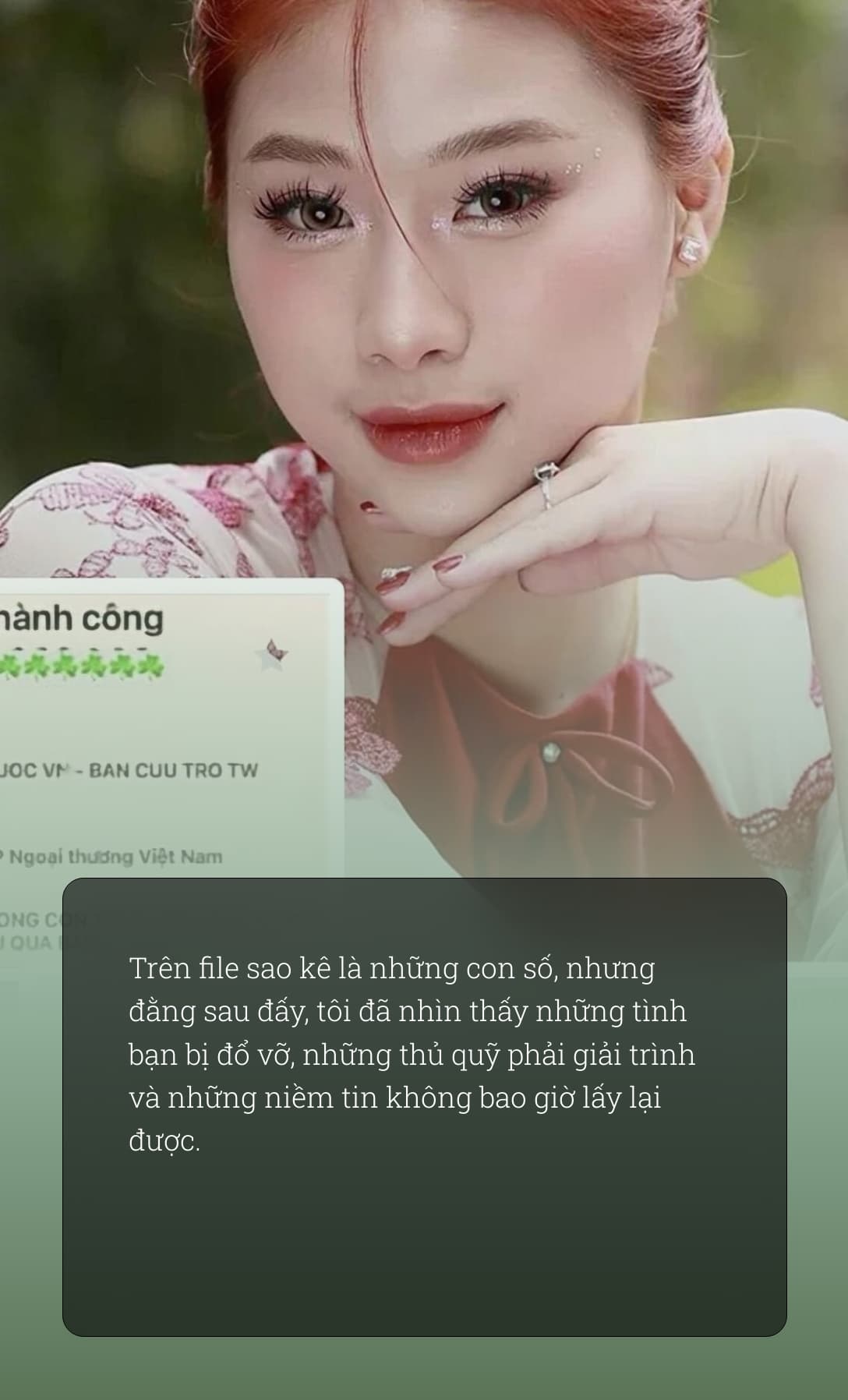 12 nghìn trang sao kê: "Phông bạt” bị phơi bày, nhưng sự tử tế và thành thật cũng được minh chứng