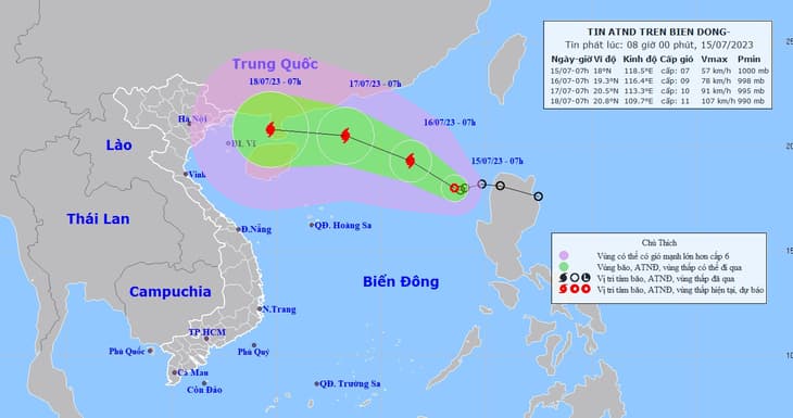 Áp thấp nhiệt đới vào Biển Đông hôm nay, di chuyển rất nhanh