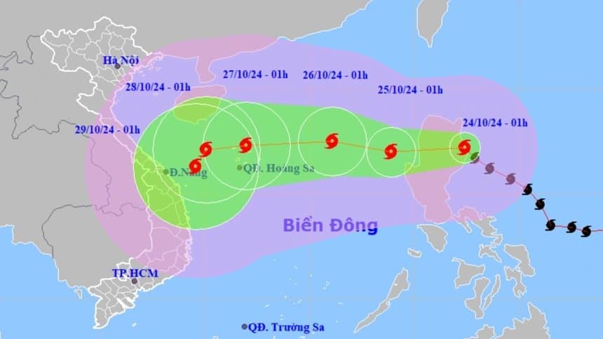 Bão Trà Mi tăng cấp với đường đi kỳ dị, 2 kịch bản xảy ra khi vào vùng biển nước ta