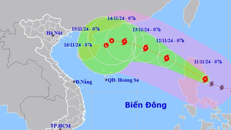 Đêm nay Biển Đông đón bão số 8