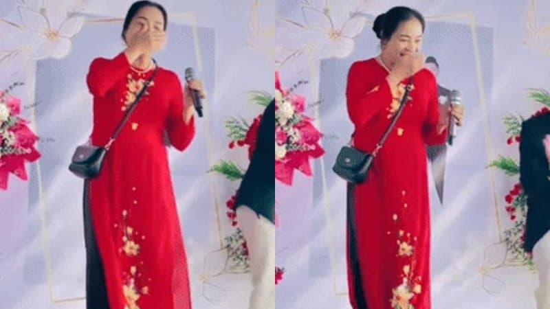 Lên phát biểu đám cưới, bác gái nói chỉ 4 từ mà cả hôn trường cười ngất