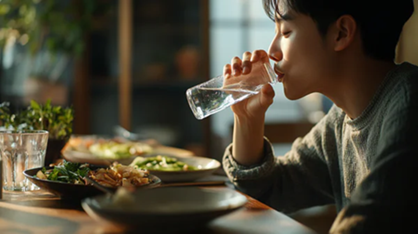 Ăn cơm có nên uống nước, uống canh?