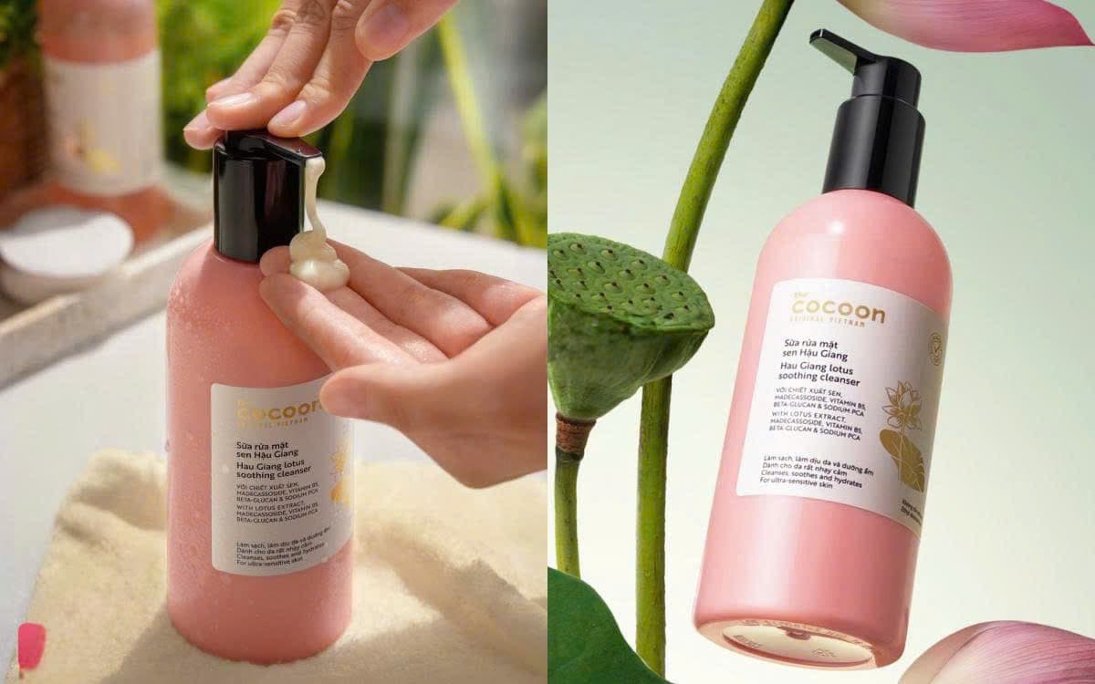 Sữa Rửa Mặt Sen Hậu Giang Cocoon – Làm Sạch Dịu Nhẹ Và Dưỡng Ẩm Cho Làn Da