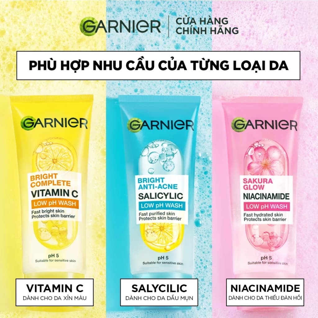 Sữa Rửa Mặt Garnier Low pH Gel Wash Có Gì Đặc Biệt? Làm Sạch Dịu Nhẹ Giúp Da Cân Bằng Hơn
