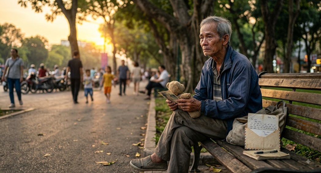 Người đàn ông ngày nào cũng ngồi ở ghế đá công viên, đến ngày ông biến mất ai cũng mới hiểu lý do