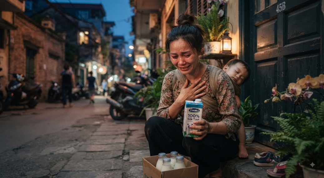 Mỗi tối đều có người để một hộp sữa trước cửa nhà tôi, sự thật khiến cả khu phố xúc động