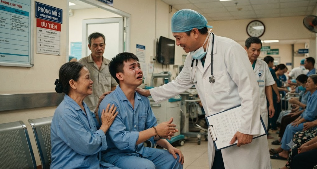 Tôi nhường suất phẫu thuật cho một người lạ, sáng hôm sau bác sĩ gọi tên tôi đầu tiên