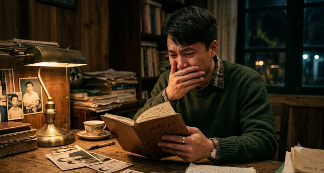 Tôi luôn nghĩ bố thiên vị em trai, đến ngày đọc nhật ký của ông mới bật khóc