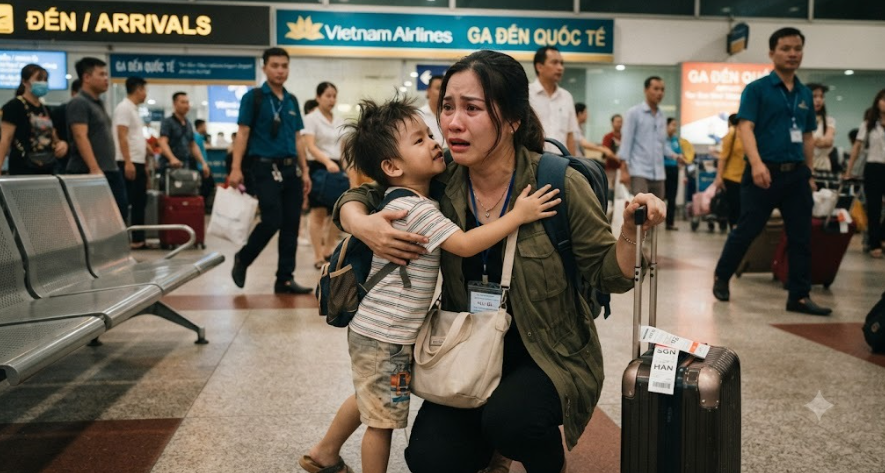 Một đứa trẻ xa lạ chạy đến ôm tôi giữa sân bay và gọi đúng cái tên chỉ mẹ tôi từng gọi