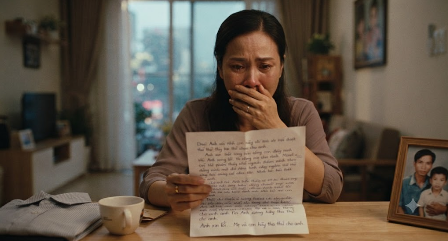 Chồng tôi để lại một lá thư trước khi biến mất, nhưng dòng cuối cùng không phải dành cho tôi