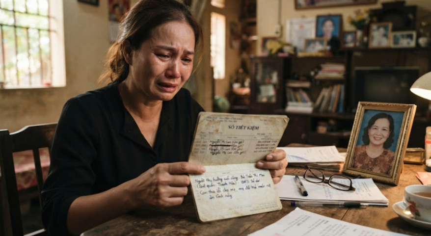 Mẹ để lại toàn bộ tiền tiết kiệm cho một người xa lạ, tôi không hiểu cho đến khi đọc dòng cuối trong sổ