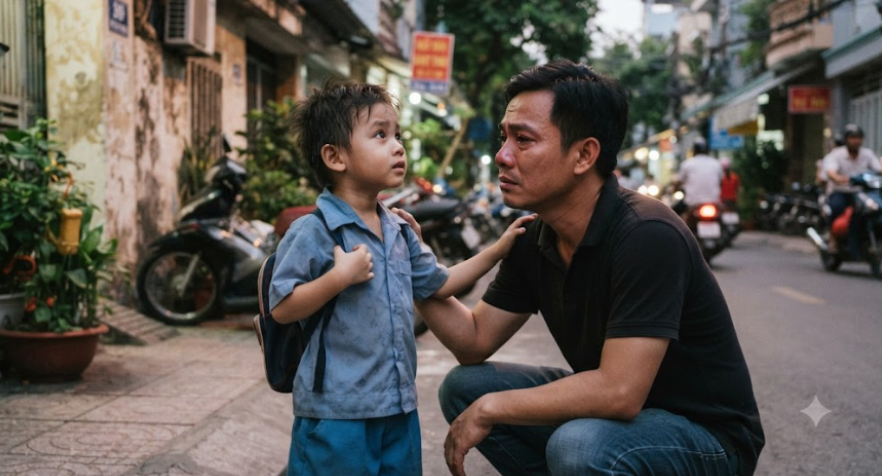 Đứa trẻ hàng xóm bất ngờ hỏi tôi: “Chú có biết bố cháu đang ở đâu không?”