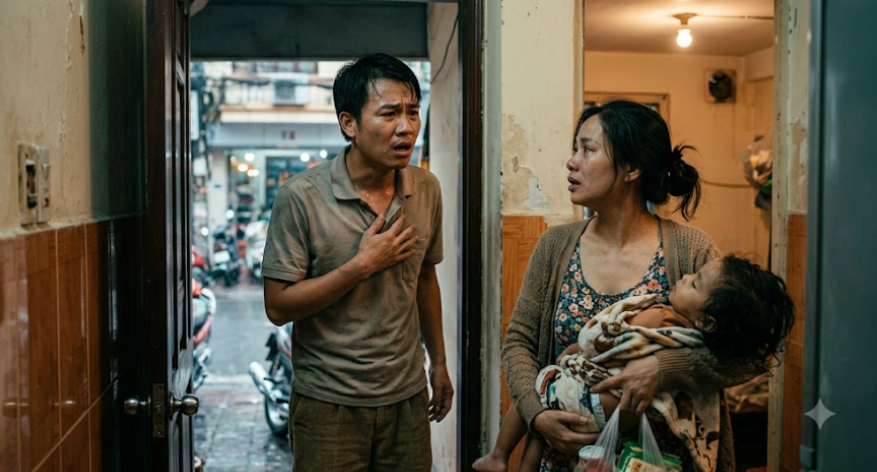 Tôi vừa mở cửa đã thấy vợ ôm một đứa trẻ lạ, câu đầu tiên cô ấy nói khiến tôi không thể đứng vững