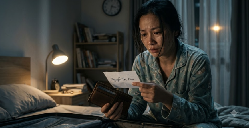 Tờ giấy có tên một người phụ nữ trong ví chồng khiến tôi mất ngủ cả đêm