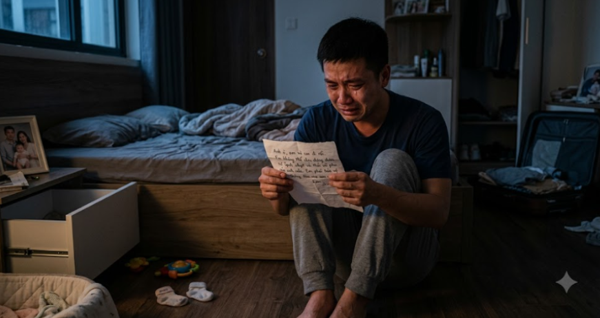Vợ ôm con bỏ đi lúc nửa đêm, sáng hôm sau tôi biết lý do và không dám gọi cô ấy về