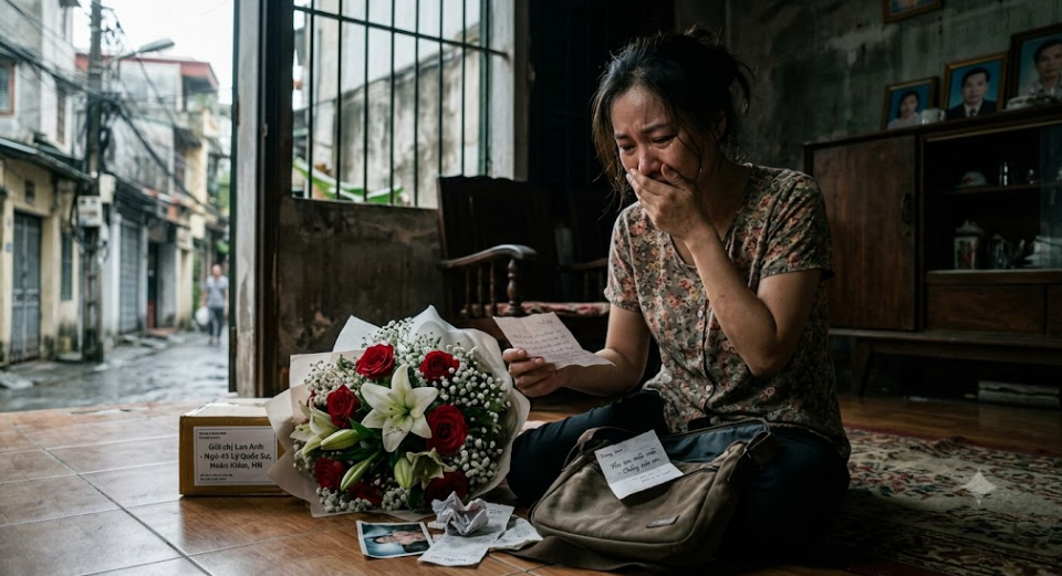 Một bó hoa gửi nhầm nhà đã vạch trần bí mật chồng giấu tôi nhiều tháng