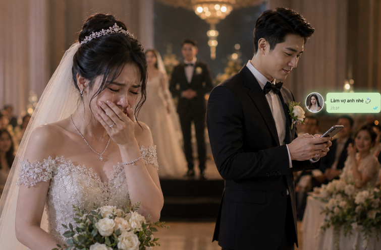 Ngày cưới tôi, chồng vẫn nhắn tin cầu hôn một người phụ nữ khác