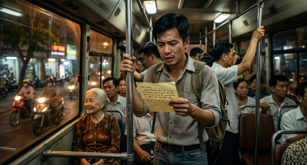 Tôi nhường ghế cho một cụ già trên xe buýt, hôm sau nhận được lá thư làm thay đổi cả cuộc đời
