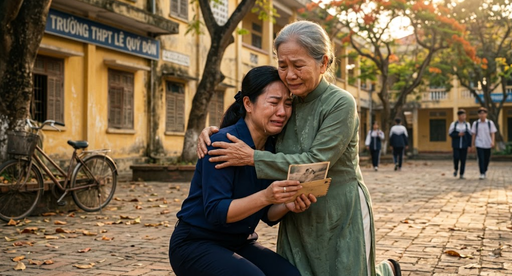 Cô giáo cũ gọi tôi đến trường gấp, điều bà trao khiến tôi bật khóc giữa sân trường