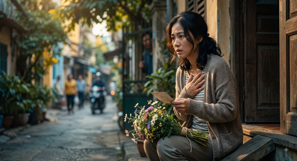 Mỗi sáng đều có một bó hoa đặt trước cửa nhà tôi suốt ba năm, người gửi lại là người không ai ngờ tới
