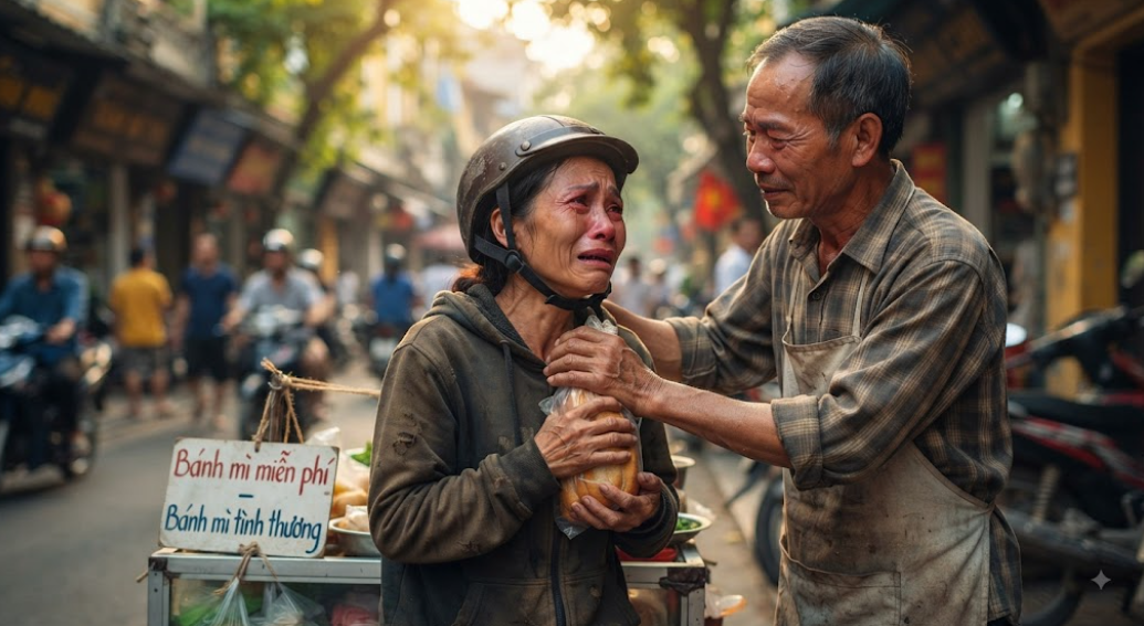Người đàn ông bán bánh mì miễn phí cho tôi suốt một năm, đến khi biết lý do tôi không cầm được nước mắt