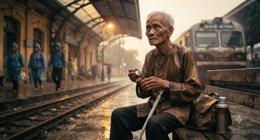 Ông cụ mù vẫn đến ga tàu mỗi tuần suốt ba mươi năm chỉ để chờ một người